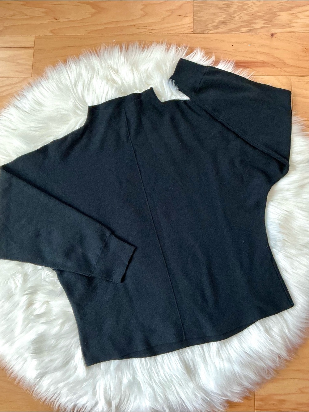 Anthropologie Saturday Sunday Black Knit Mock Neck Sweater Size Medium